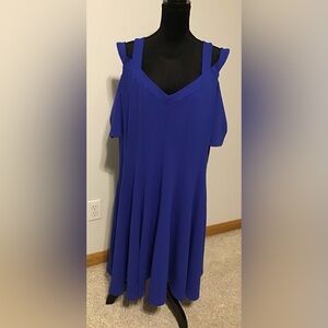 Lane Bryant Royal Blue Zip-Up Dress